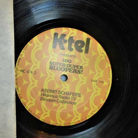 K-Tel Hermit Schafer's 100 SUPER BLOOPERS Vinyl LP Record Hilarious TV Radio - Picture 2 of 4